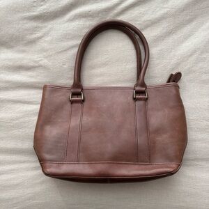 LL Bean Brown Leather Shoulder Bag